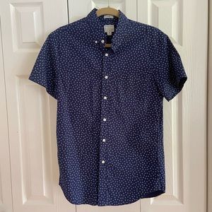 Brand New J. Crew Short Sleeve Button Down Shirt With Flower Detail